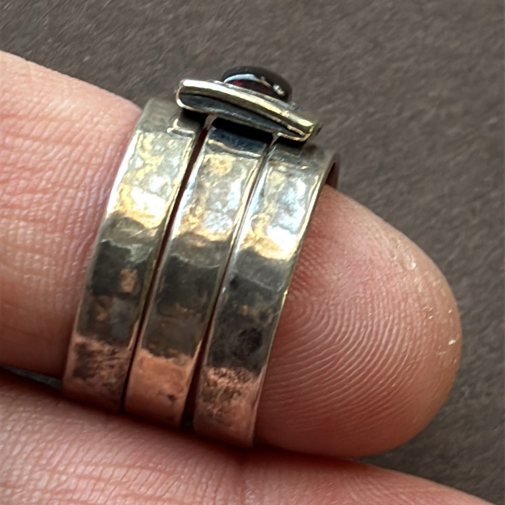 Silpada Stack Sterling Silver Garnet Ring - image 4